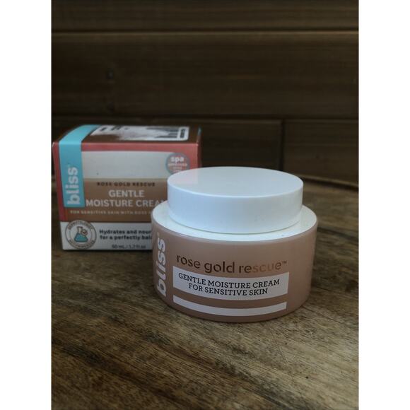 Bliss Rose Gold Rescue Gentle Moisture Cream For Sensitive Skin 1.7 oz /50mL NIB - Picture 1 of 4